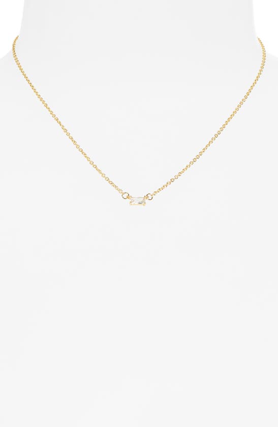 Shop Bp. Cubic Zirconia Pendant Necklace In 14k Gold Dipped