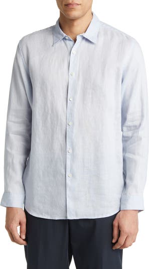 Theory Irving Solid Linen Button-Up Shirt