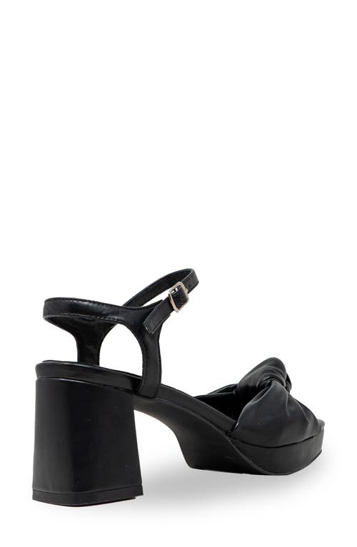 Chase & Chloe Chase And Chloe Knot Strap Sandal In Black