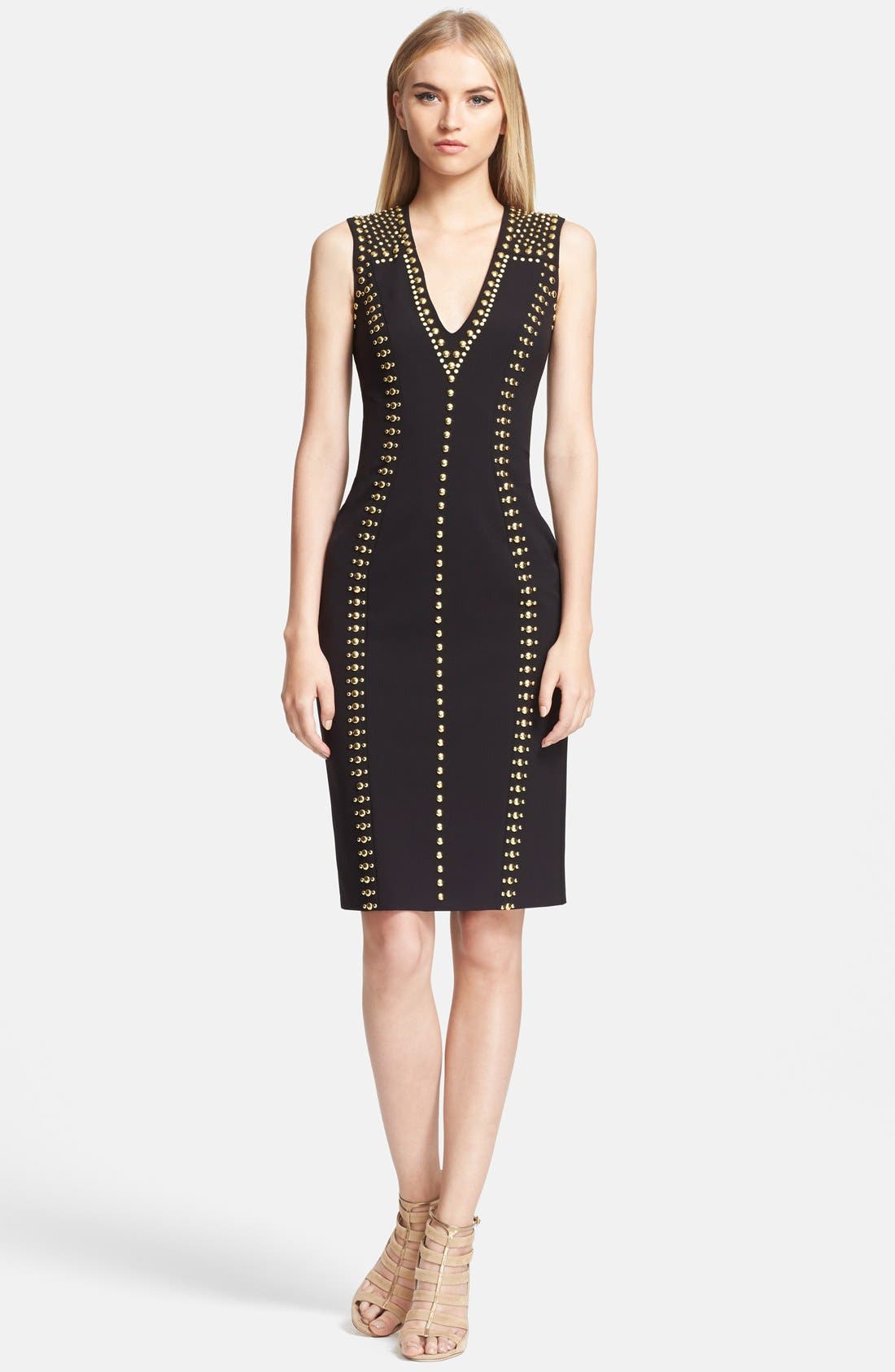 Versace Collection Studded Sheath Dress Nordstrom
