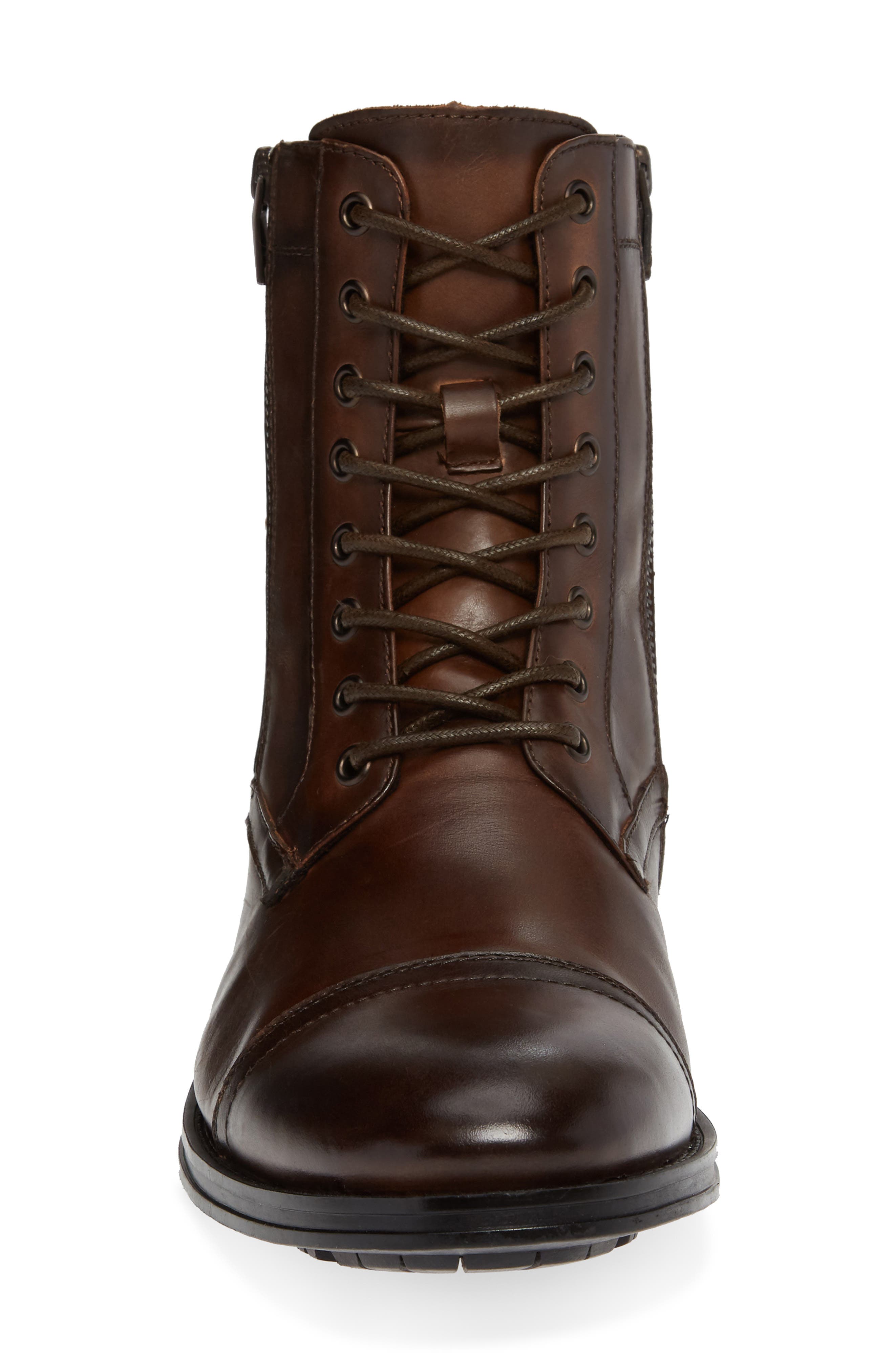 hugh cap toe lace up boot