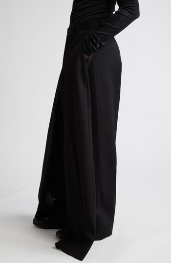 Balenciaga Double Front Wool Twill Pants