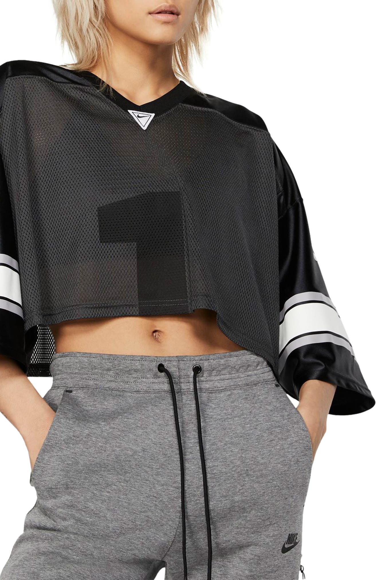 women's football crop top