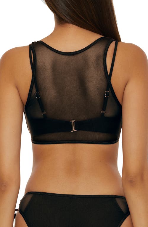 Shop Becca Muse Layered Multifit Bikini Top In Black