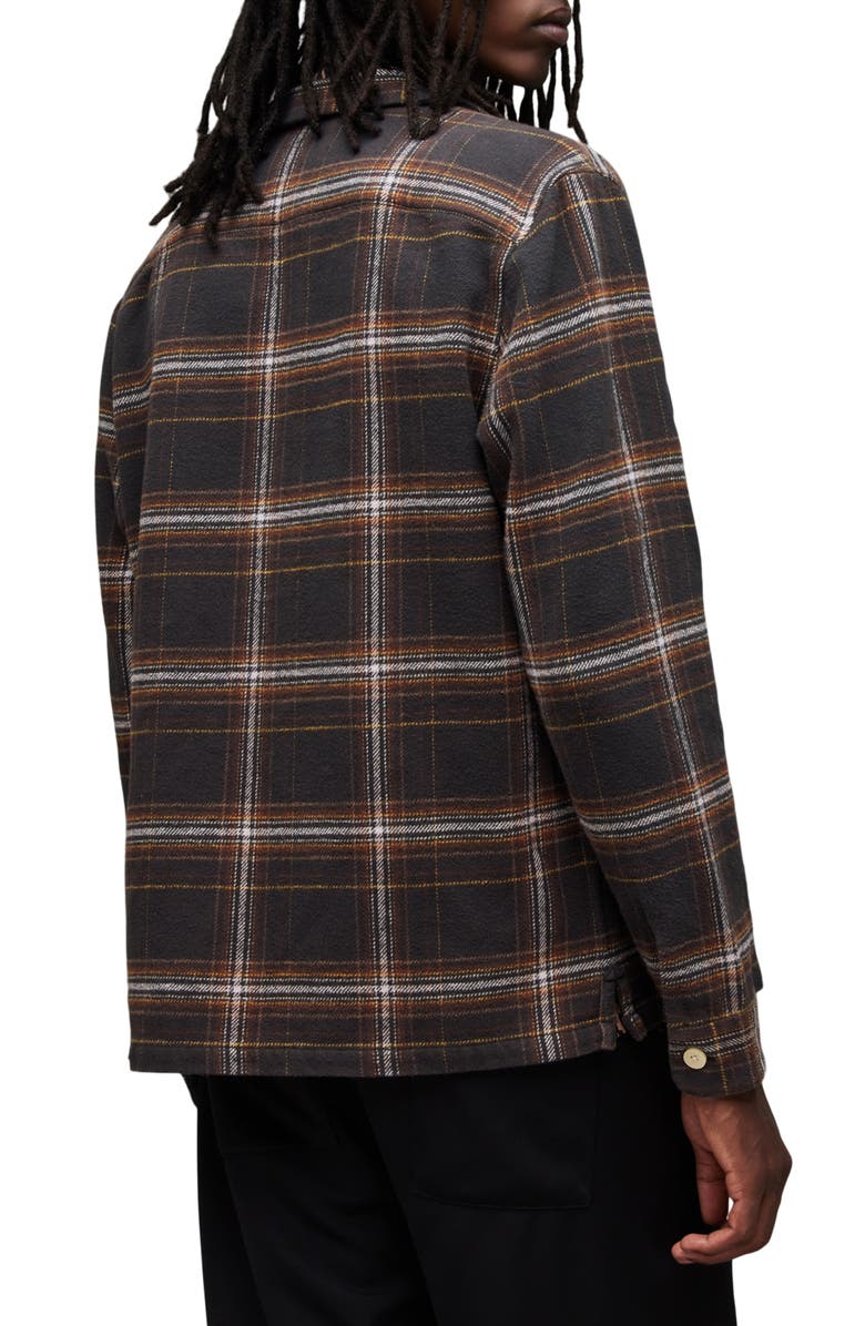 AllSaints Isonde Relaxed Fit Plaid Cotton Flannel Button-Up Shirt, Alternate, color, 