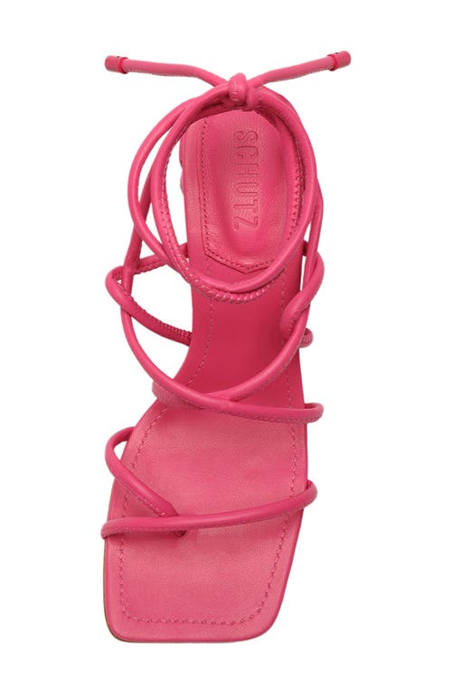 Shop Schutz Fernanca Ankle Wrap Sandal In Hot Pink