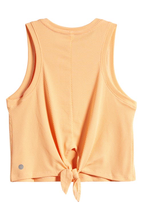 Shop Zella Girl Kids' Tie Back Tank In Coral Beads