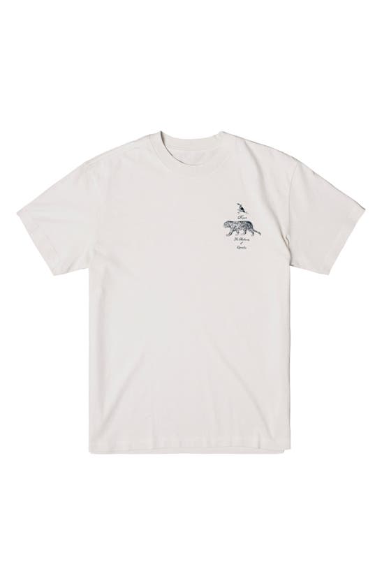 Rvca Balance Of Opposites Graphic T-shirt In Silver Bleach