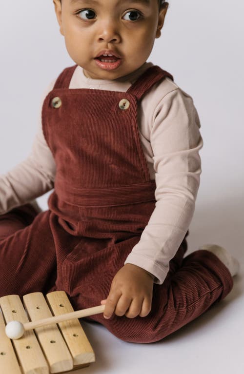 Pehr Organic Cotton Corduroy Overalls In Pink