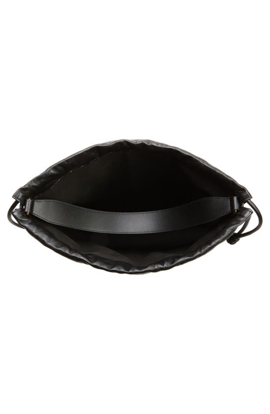 Sacai Corner Metal Drawstring Bag In Black