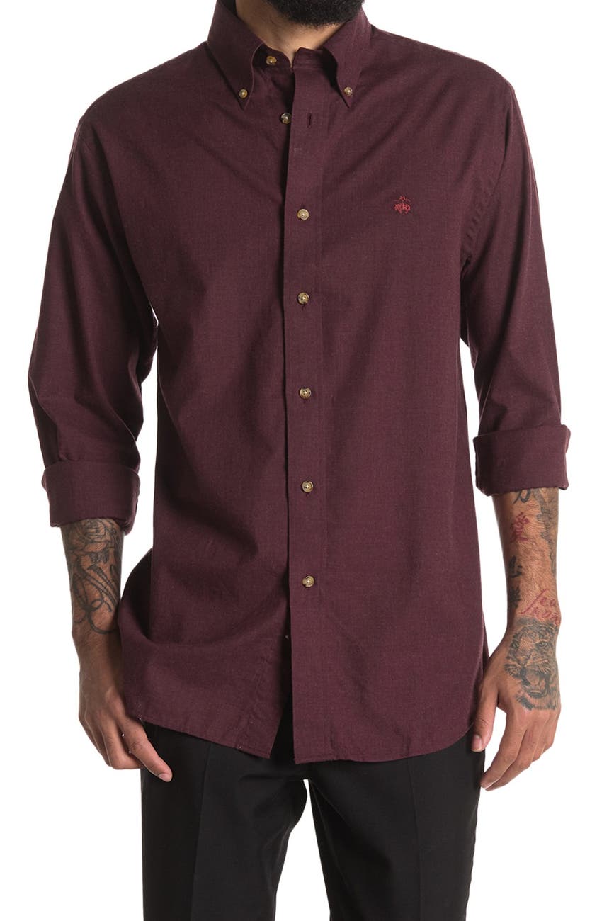 Brooks Brothers Solid Flannel Regular Fit Shirt Nordstrom Rack