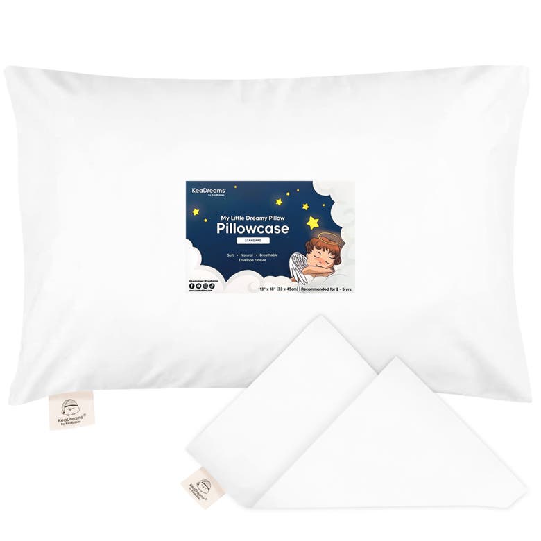 Shop Keababies Printed Toddler Pillowcase 13x18" In Soft White