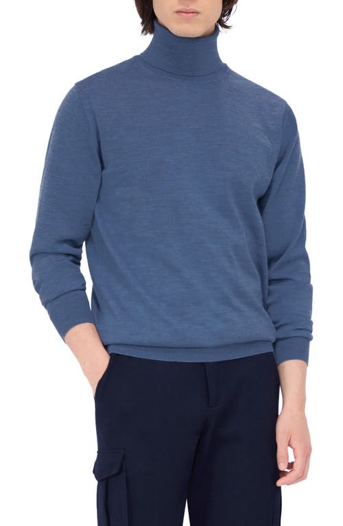 Bugatchi Men's Premium Merino Wool Turtleneck Sweater In Denim