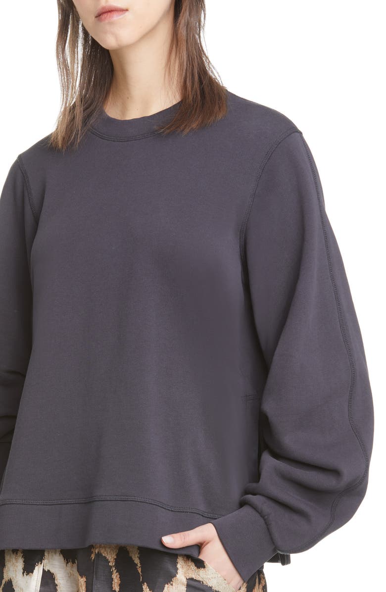 Ganni Isoli Oversize Cotton Sweatshirt, Alternate, color, 