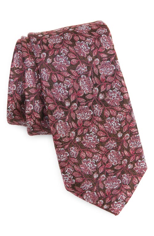 Sarick Floral Jacquard Silk Tie in Rose