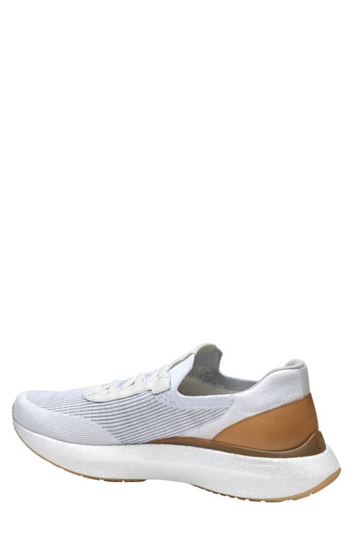 Johnston & Murphy Briley Knit Sneaker In White Knit