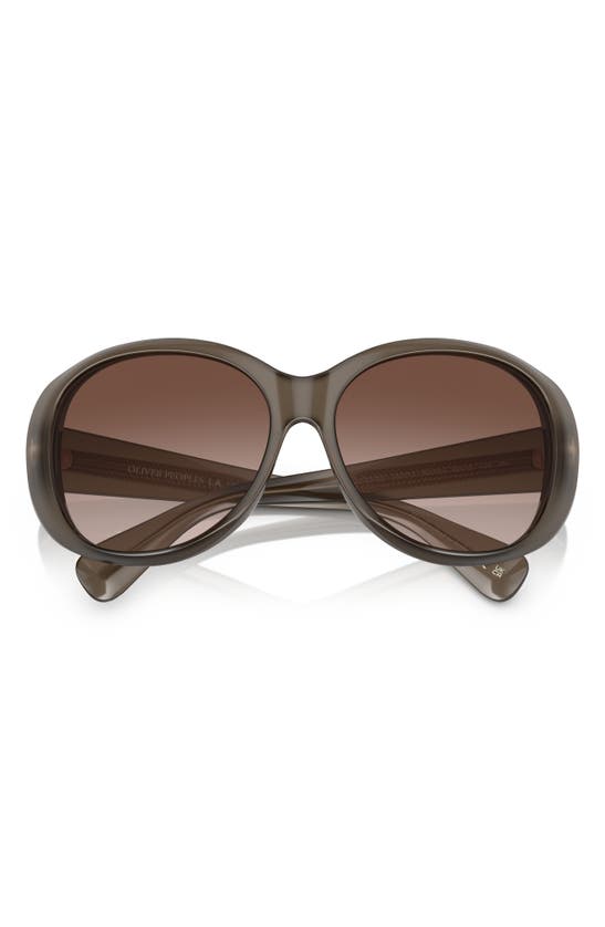Oliver Peoples Maridan 62mm Oversize Round Sunglasses In Taupe