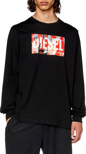 DIESEL® Long Sleeve Graphic Cotton T-Shirt | Nordstrom