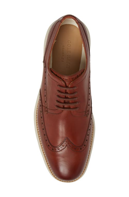 Cole Haan Originalgrand Wingtip Derby In Woodbury/ivory Leather