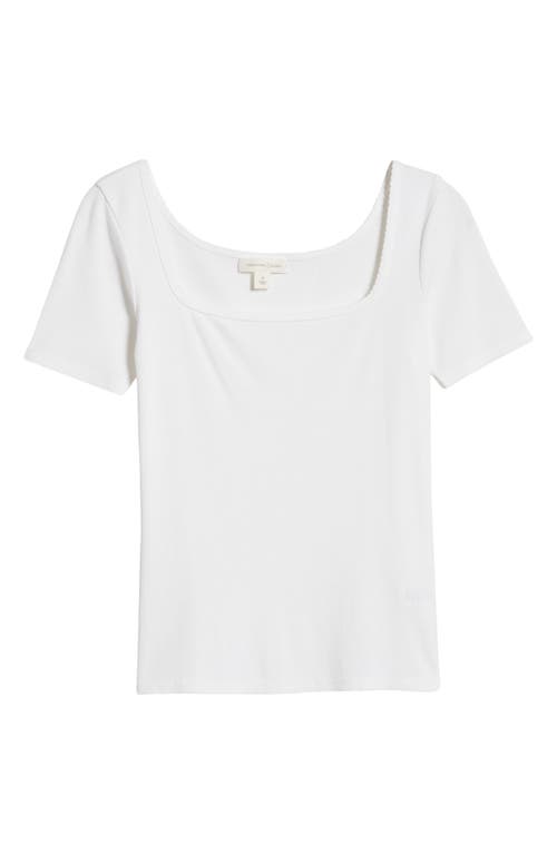 Shop Treasure & Bond Scoop Neck Rib Top In White