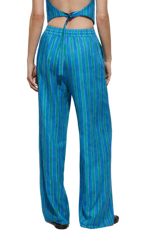 MANGO MANGO MORAIMA DRAWSTRING LINEN BLEND PANTS 