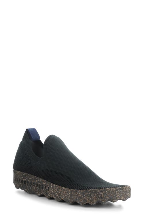 Clip Slip-On Sneaker in Black Recycled Knit