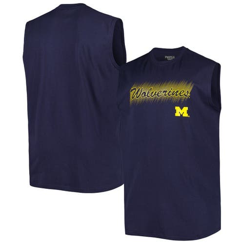 PROFILE Men's Navy Michigan Wolverines Big & Tall Tank Top