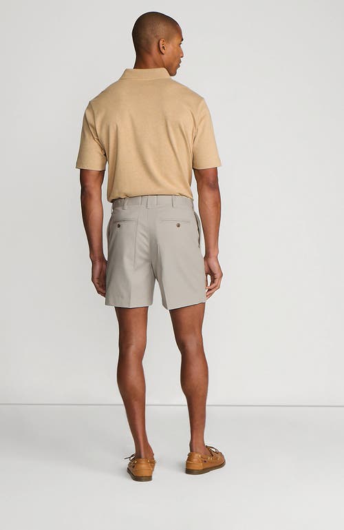 Lands' End Comfort Waist 6" No Iron Chino Shorts In Light Stone