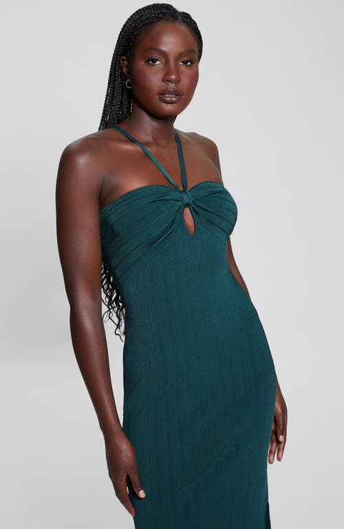 Guess Sofie Mirage Rib Dress In Dark Jade