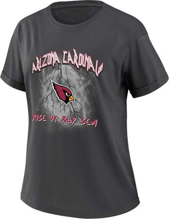 WEAR by Erin Andrews Women's WEAR by Erin Andrews Charcoal Arizona Cardinals  Boyfriend T-Shirt