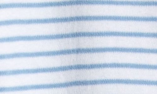 Shop Vineyard Vines Stripe Pima Cotton Footie In Dockside Blue