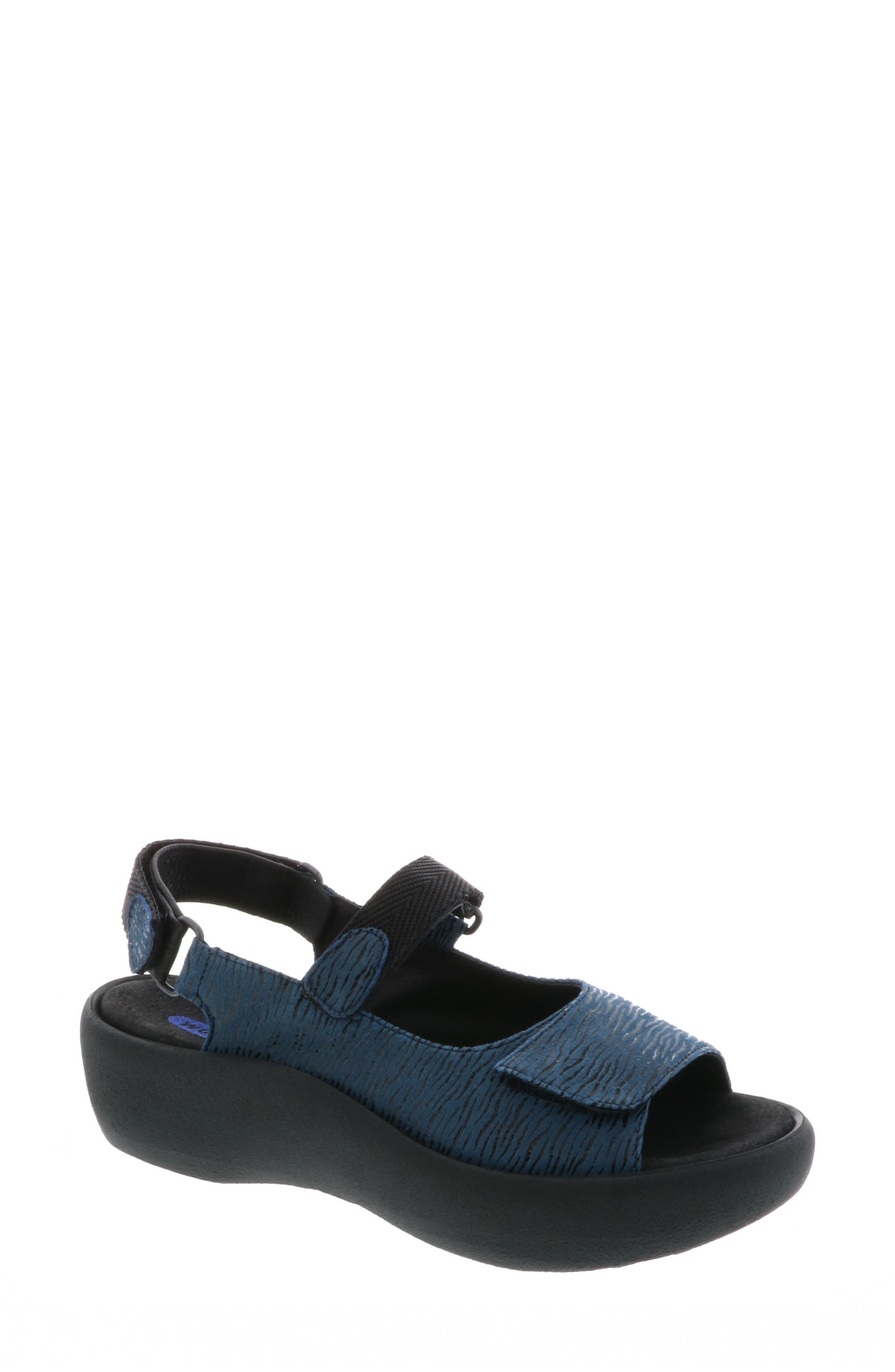 Wolky Women's Blade Sandal - Leather Peep-Toe With Memory Foam, Perforated Design, 2 Inch Heel - View #7