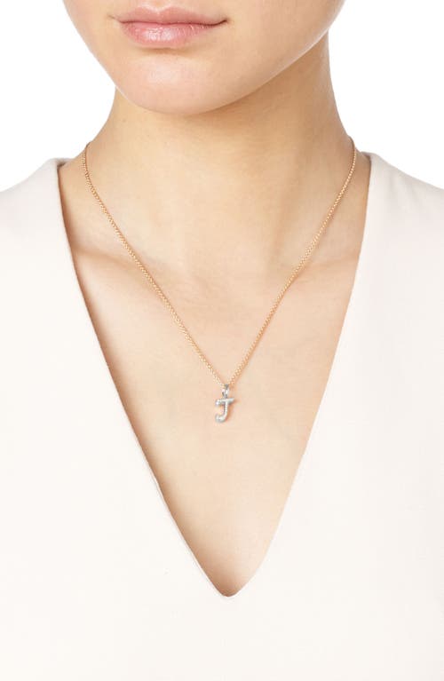 Shop Monica Vinader Alphabet Diamond Pavé Pendant Charm In Silver/diamond- J