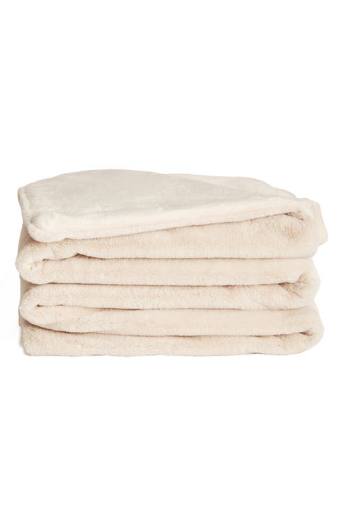 UnHide Li'l Marsh Medium Plush Blanket in Beige Bear at Nordstrom, Size Throw