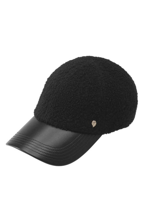 Shop Helen Kaminski Adelyn Wool Blend & Leather Baseball Cap In Black