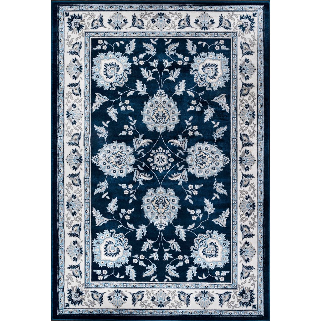 Jonathan Y Cherie French Cottage Area Rug In Navy/ivory