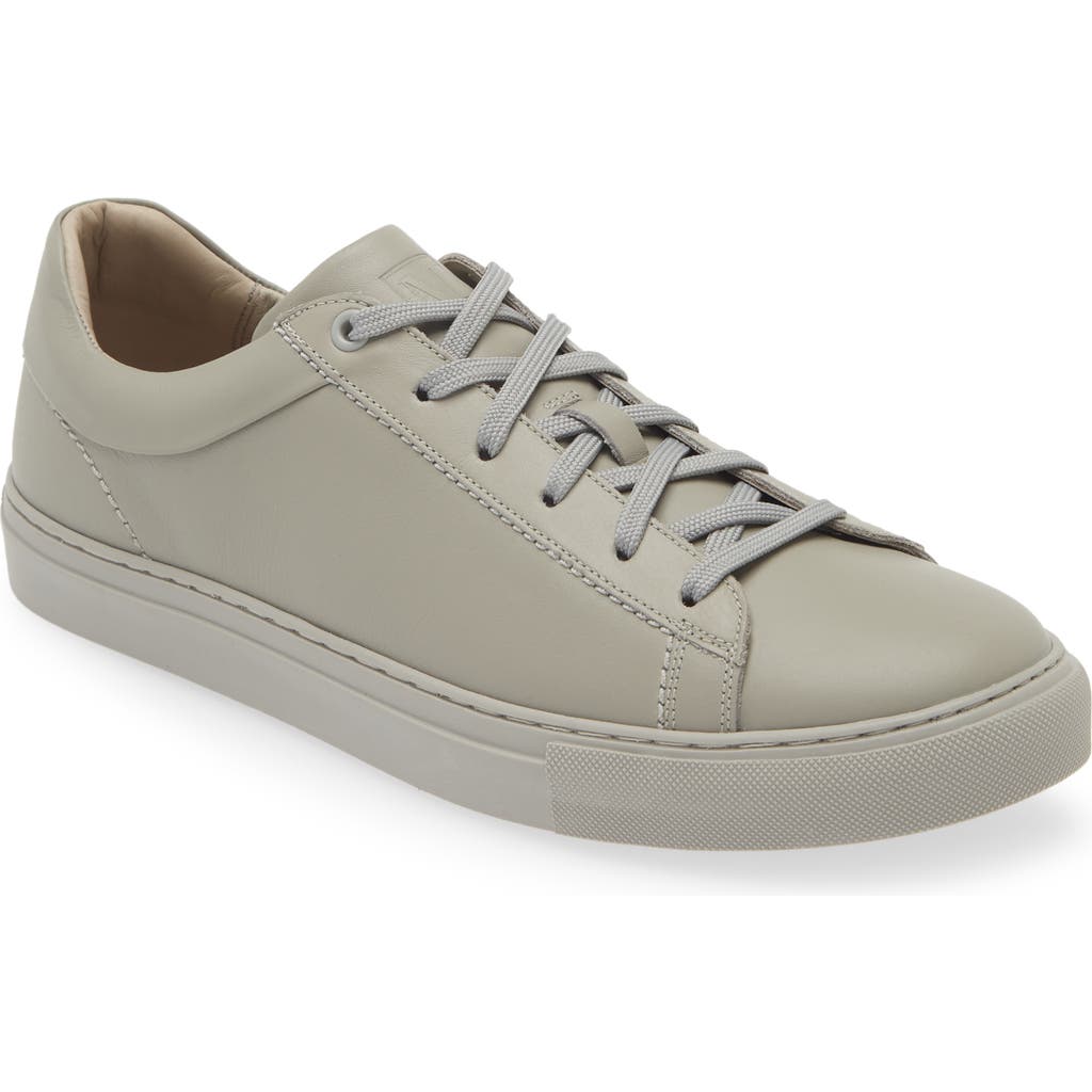 Shop Bruno Magli Diego Leather Sneaker In Grey/grey
