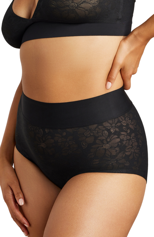 Siella Soft Lace Boy Brief In Black
