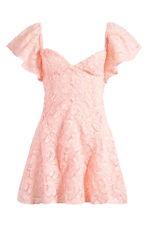 House Of Cb Verity Lace Minidress In Impatiens Pink