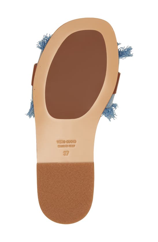 Moncler Bell Denim Slides In Washed Denim