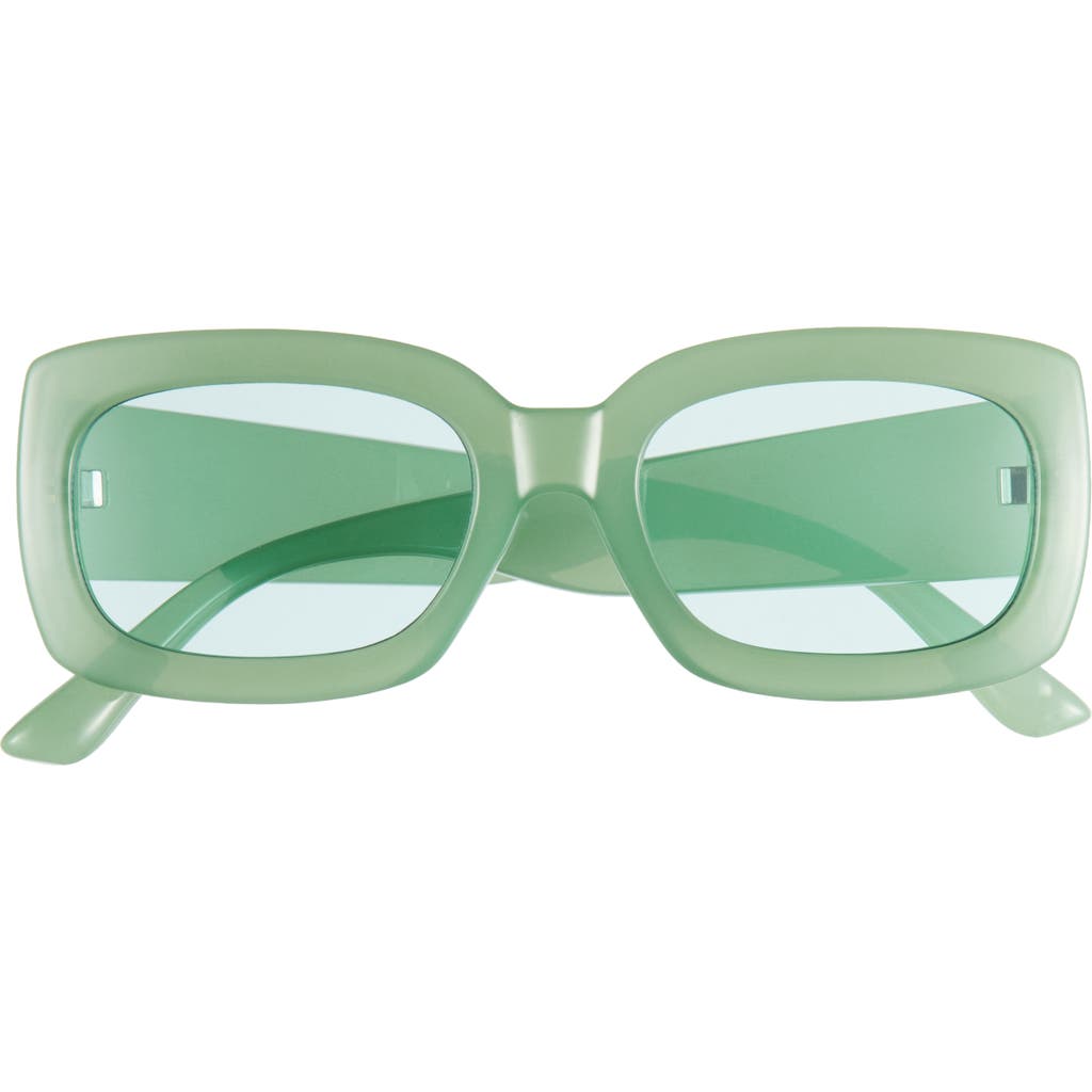 Bp. 50mm Rectangular Sunglasses In Milky Green