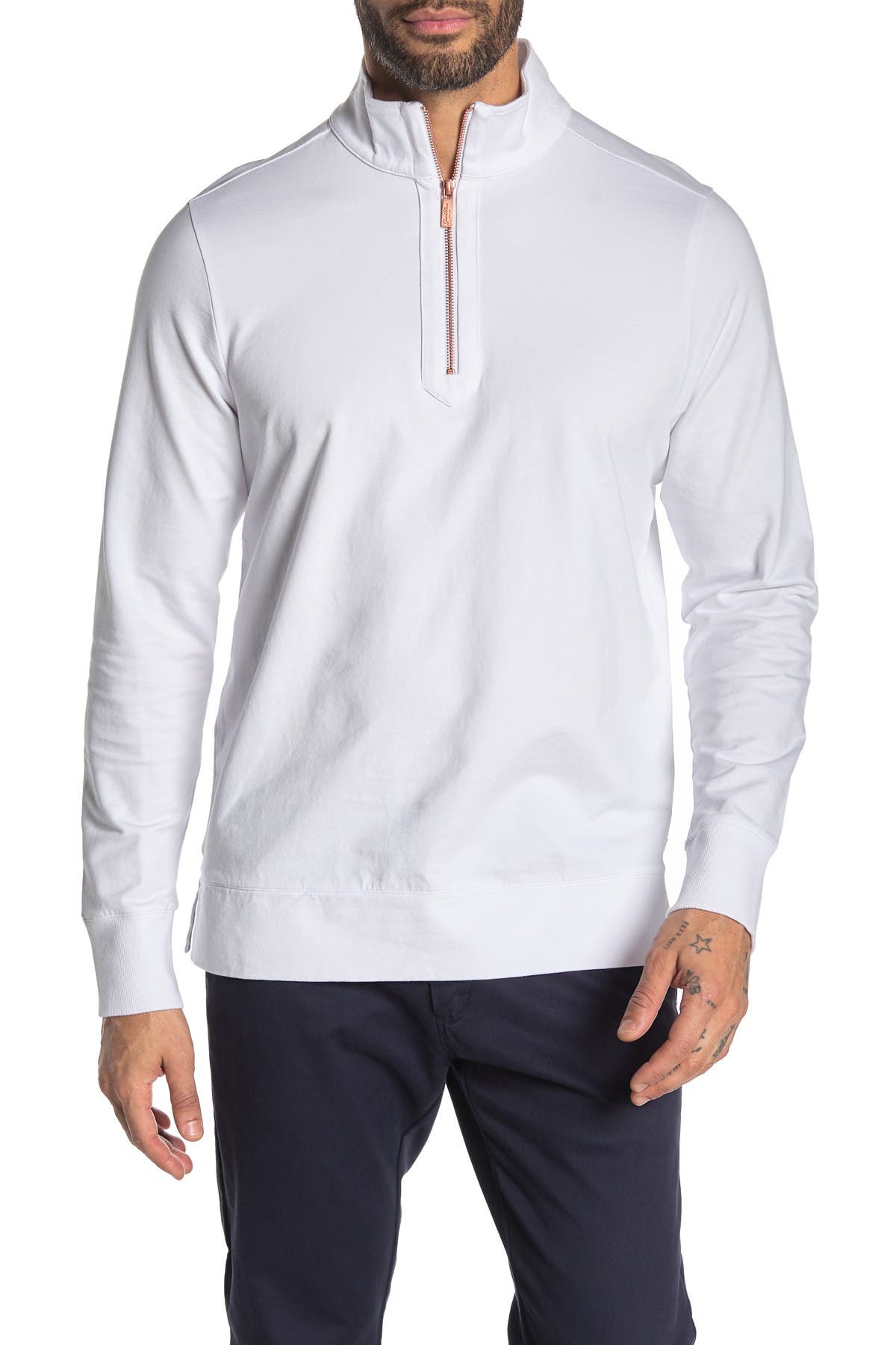 half zip pullover sweatshirt