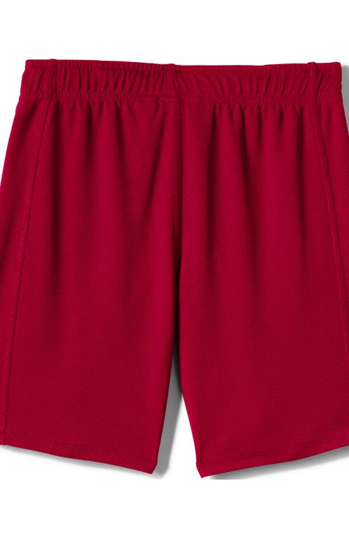 Shop Lands' End School Uniform Girls Mesh Gym Shorts In Red