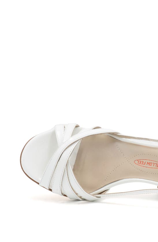 Amalfi By Rangoni Camogli Slingback Sandal In White Patent - Platinum Buckle