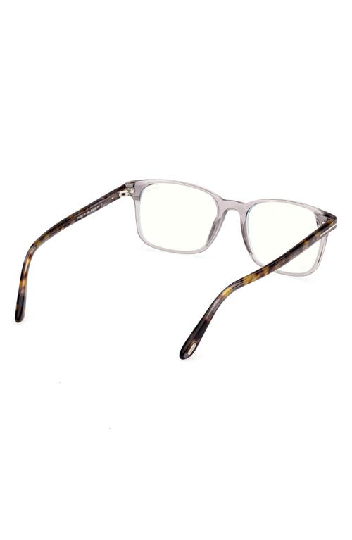 Tom Ford 51mm Square Blue Light Blocking Reading Glasses In Grey/other
