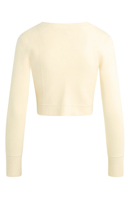 Shop Favorite Daughter The Quinn Crop Rib Cardigan In Cream