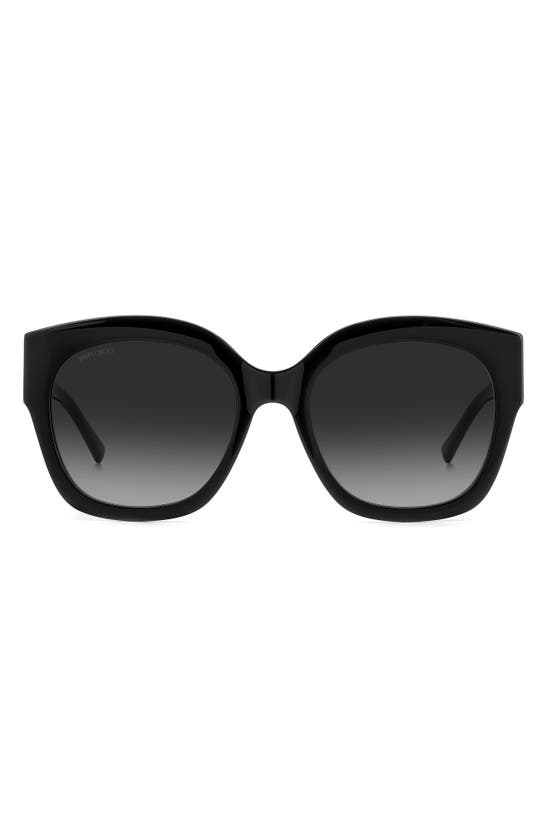 Jimmy Choo Leelas 55mm Gradient Square Sunglasses In Black Grey | ModeSens