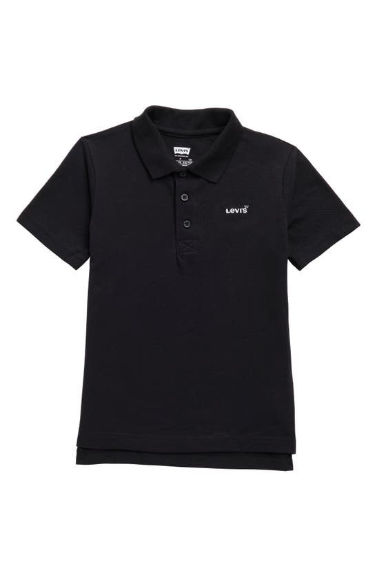 Levi's® Kids' Short Sleeve Batwing Polo In Black