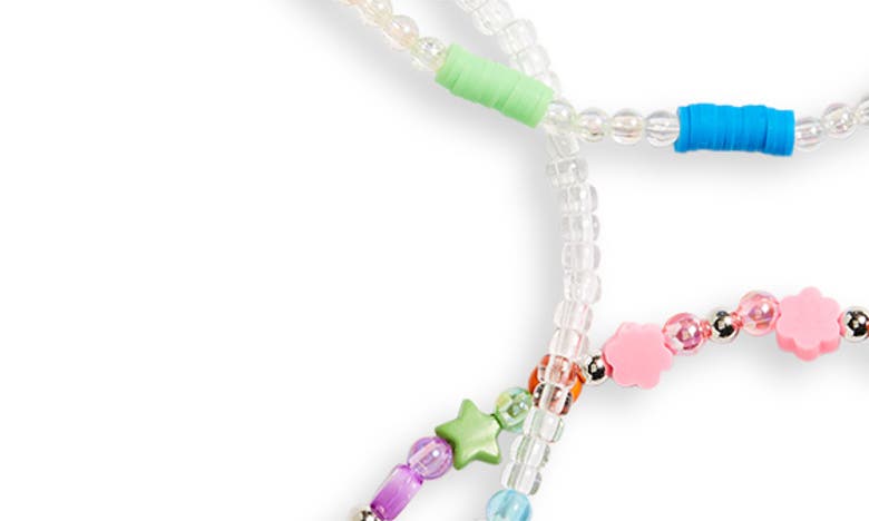 Shop Capelli New York Kids' Assorted 3-pack Beaded Necklaces In Blue Multi