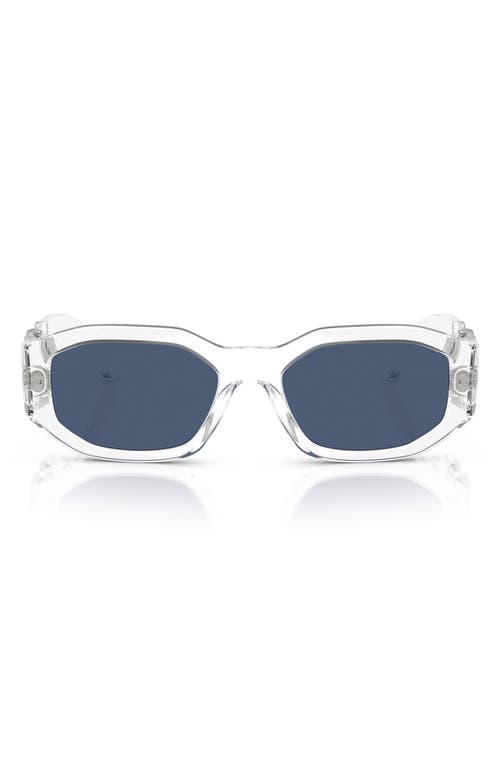 Versace Biggie 53mm Round Sunglasses In Crystal